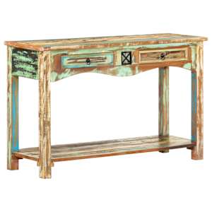 Konzolový stolek 120 x 40 x 75 cm masivní recyklované dřevo