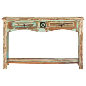 Konzolový stolek 120 x 40 x 75 cm masivní recyklované dřevo - obrázek 2