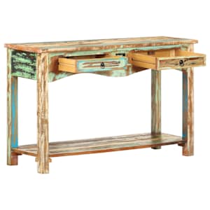 Konzolový stolek 120 x 40 x 75 cm masivní recyklované dřevo - obrázek 3