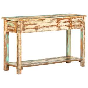 Konzolový stolek 120 x 40 x 75 cm masivní recyklované dřevo - obrázek 4