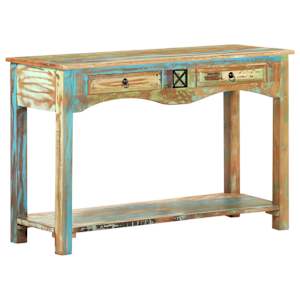 Konzolový stolek 120 x 40 x 75 cm masivní recyklované dřevo - obrázek 10
