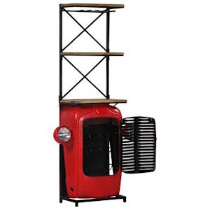 Stojan na víno traktor 49 x 31 x 172 cm masivní mangovník - obrázek 7
