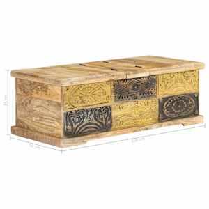 Konferenční stolek 100 x 50 x 35 cm masivní mangovníkové dřevo - obrázek 7