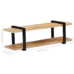 TV stolek 130 x 40 x 40 cm masivní mangovníkové dřevo - obrázek 6