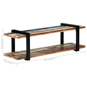 TV stolek 130 x 40 x 40 cm masivní recyklované dřevo - obrázek 6