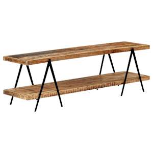 TV stolek 160 x 40 x 50 cm masivní mangovníkové dřevo - obrázek 7