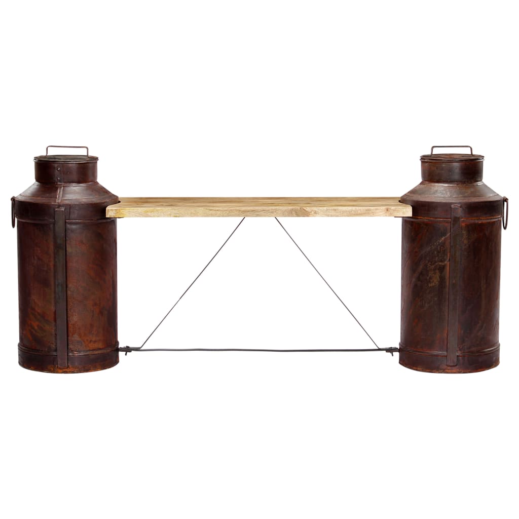 

vidaXL Melkbussenbank 150x33x64 cm massief mangohout