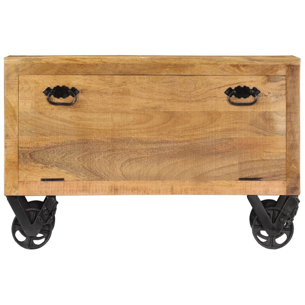 vidaXL Schoenenkast 86x35x55 cm massief mangohout afbeelding