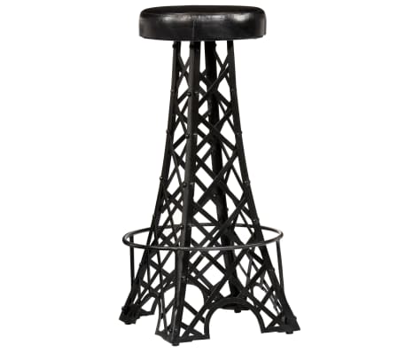 vidaXL Tabourets de bar lot de 2 cuir v&eacute;ritable