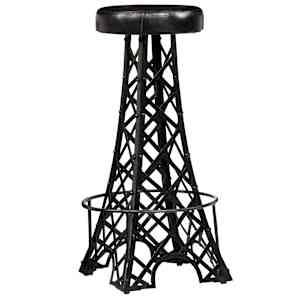 vidaXL Tabourets de bar lot de 2 cuir v&eacute;ritable