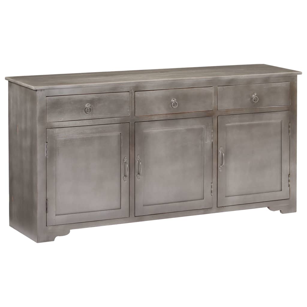 vidaXL Sideboard Grau 160x40x80 cm Massivholz Mango