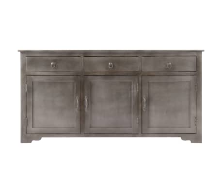 vidaXL Credenza Grigia 160x40x80 cm Legno Massello di Mango