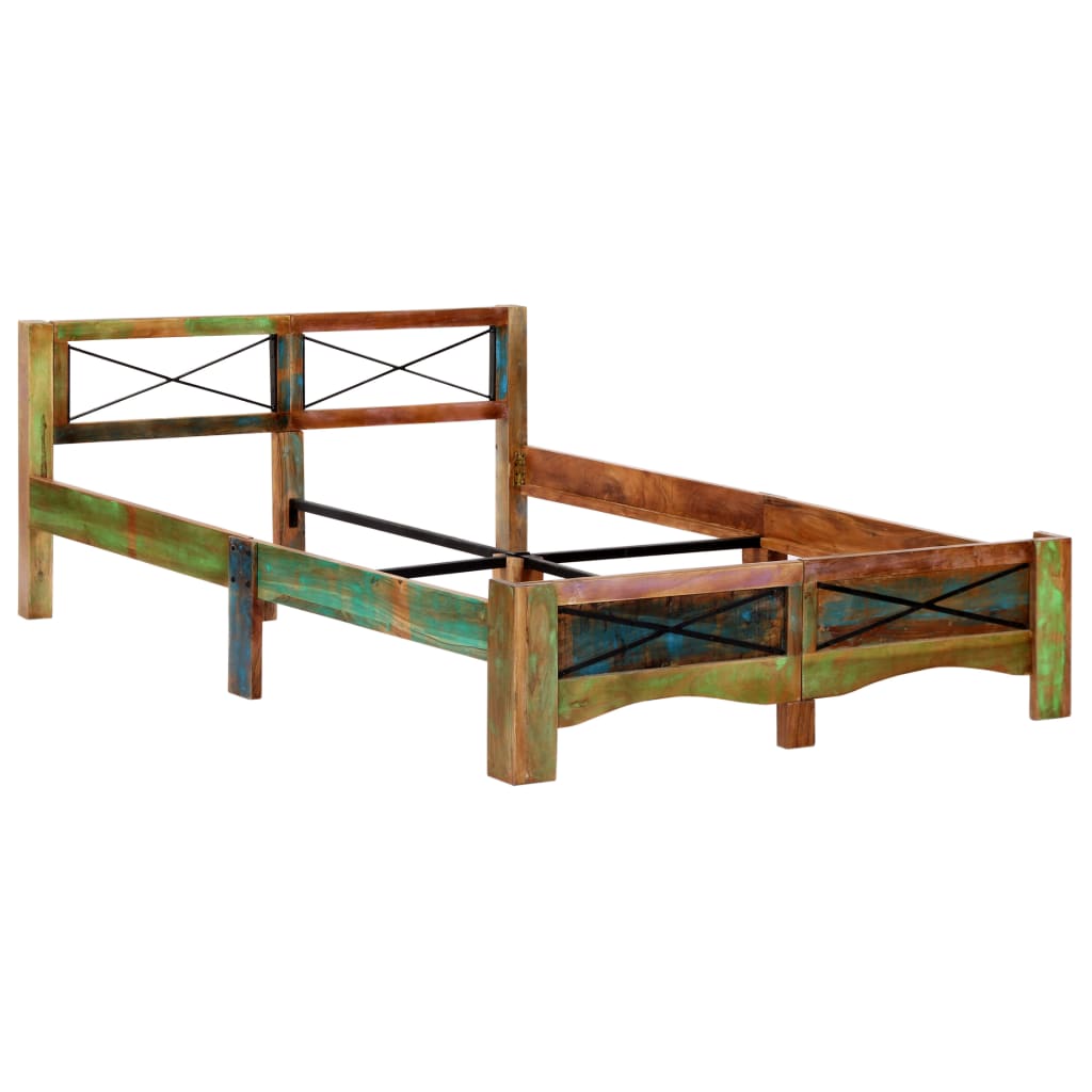 vidaXL Bedframe massief gerecycled hout 140x200 cm afbeelding