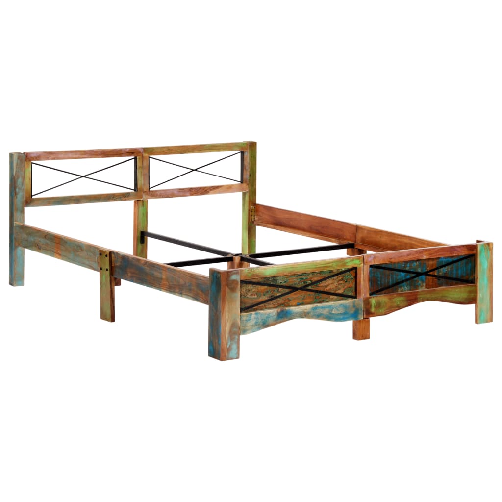 vidaXL Cadru de pat, 160 x 200 cm, lemn masiv reciclat