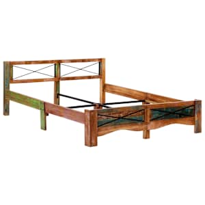Rám postele masivní recyklované dřevo 160 x 200 cm - obrázek 11