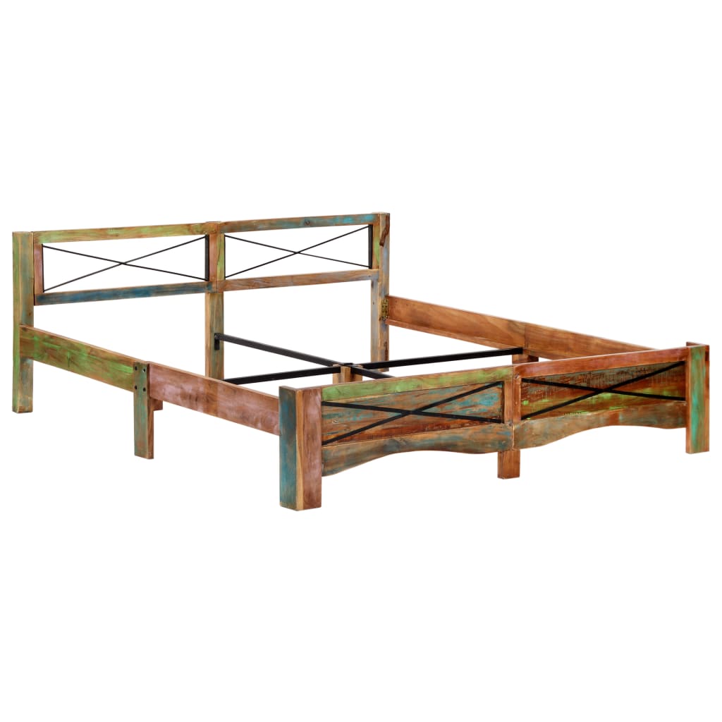 vidaXL Bedframe massief gerecycled hout 180x200 cm afbeelding