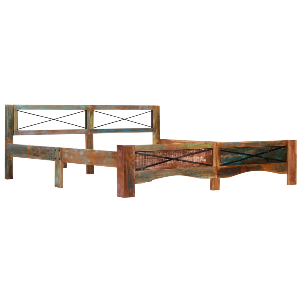 Bedframe massief gerecycled hout 180x200 cm image 13