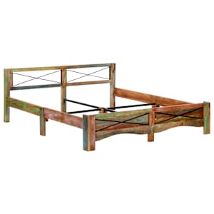 Rám postele masivní recyklované dřevo 180 x 200 cm - obrázek 2