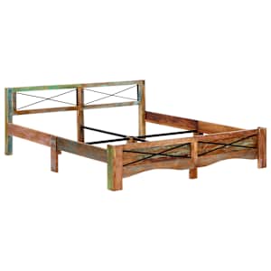 Rám postele masivní recyklované dřevo 180 x 200 cm - obrázek 9