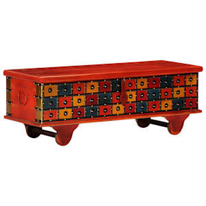 Úložný box červený 110 x 40 x 40 cm masivní akáciové dřevo - obrázek 11