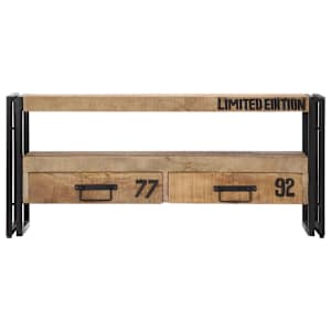 TV stolek 100 x 30 x 45 cm masivní mangovníkové dřevo - obrázek 2