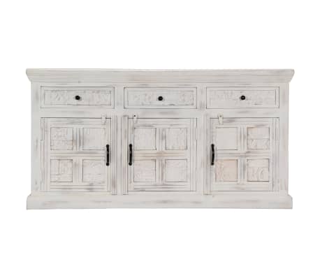 vidaXL Sideboard Wei&szlig; 140x40x74 cm Massivholz Mango