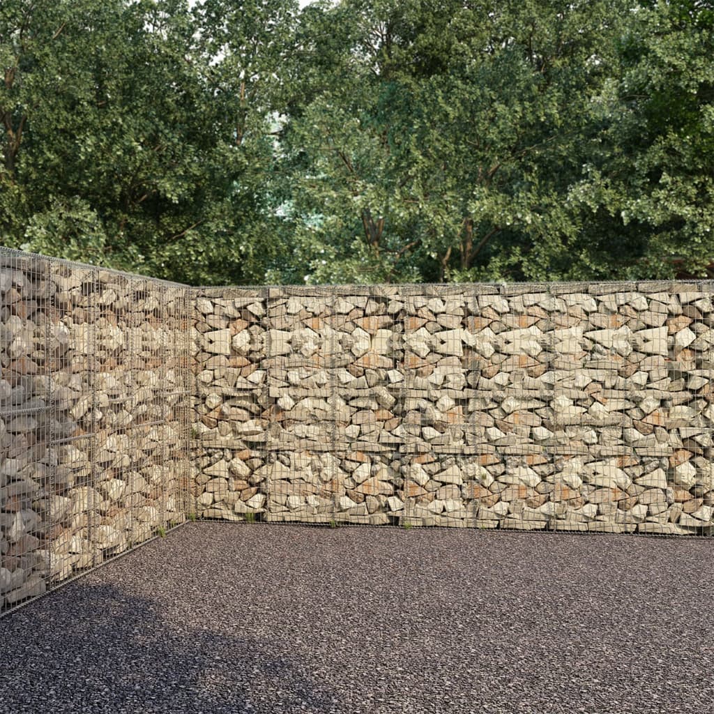 Gabionová zeď s víky z pozinkované oceli 900 x 50 x 200 cm