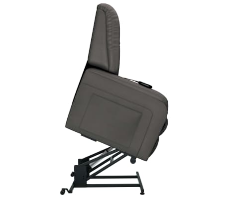 vidaXL Fauteuil inclinable TV électrique Gris Similicuir