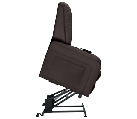 vidaXL Fauteuil elektrisch sta-op-stoel kunstleer bruin