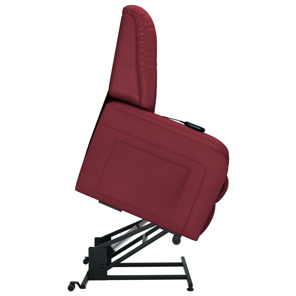 vidaXL Elektrinis atlošiamas TV krėslas, raudonas, dirbtinė oda