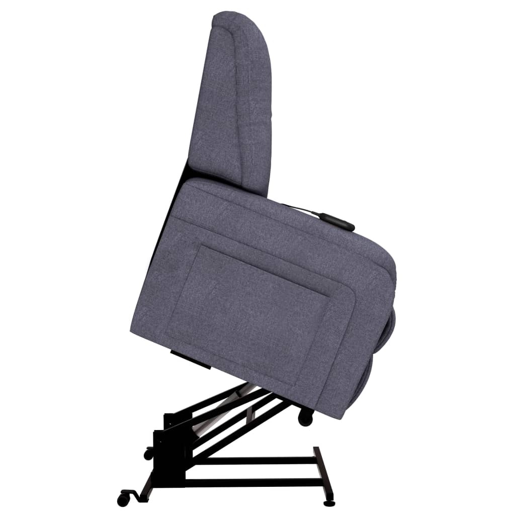 vidaXL Fauteuil inclinable TV électrique Gris foncé Tissu