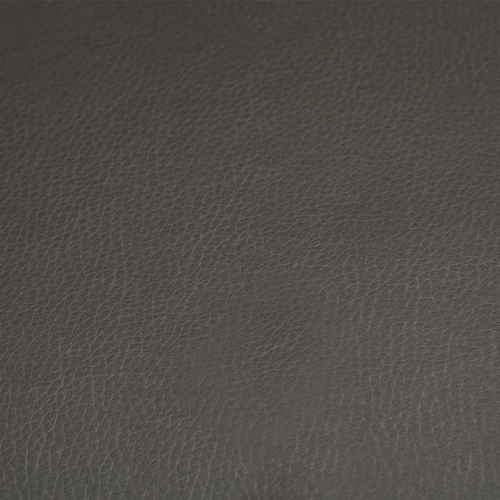 vidaXL Leunstoel met voetenbankje kunstleer grijs