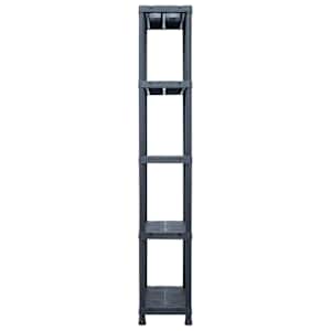 Skladové regály 2 ks černé 125 kg 60 x 30 x 180 cm plastové - obrázek 4