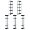 vidaXL hoiuriiul, 5 tk, must, 125 kg, 60 x 30 x 180 cm, plast