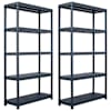 vidaXL hoiuriiul, 2 tk, must, 250 kg, 80 x 40 x 180 cm, plast