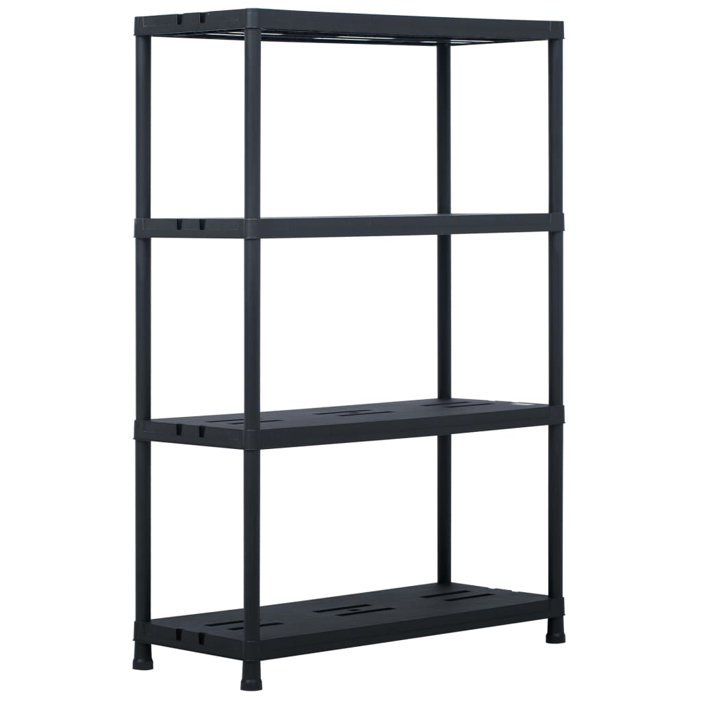 

vidaXL Opbergrekken 2 st 220 kg 90x40x138 cm kunststof zwart