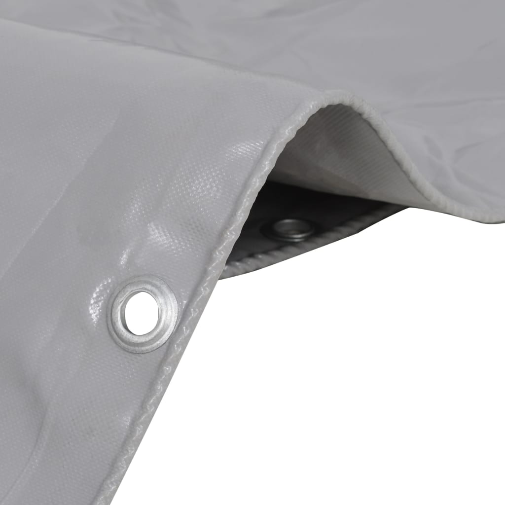 vidaXL Dekzeil 650 g/m² 3,5x5 m grijs afbeelding