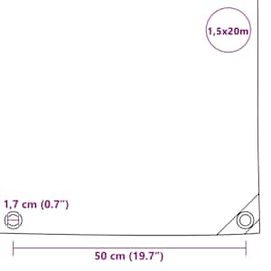 Plachta 650 g/m² 1,5 x 20 m zelená - obrázek 6