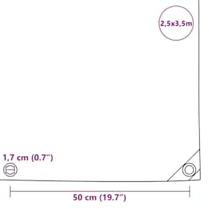 Plachta 650 g/m² 2,5 x 3,5 m zelená - obrázek 6