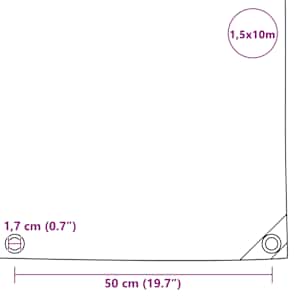 Plachta 650 g/m² 1,5 x 10 m bílá - obrázek 6