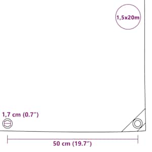 Plachta 650 g/m² 1,5 x 20 m bílá - obrázek 6