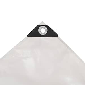 Plachta 650 g/m² 6 x 8 m bílá - obrázek 3
