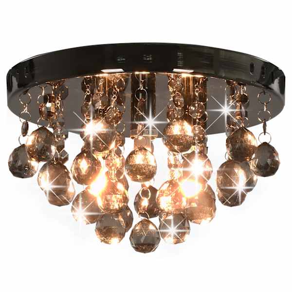vidaXL laelamp suitsuste helmestega must &uuml;mmargune G9