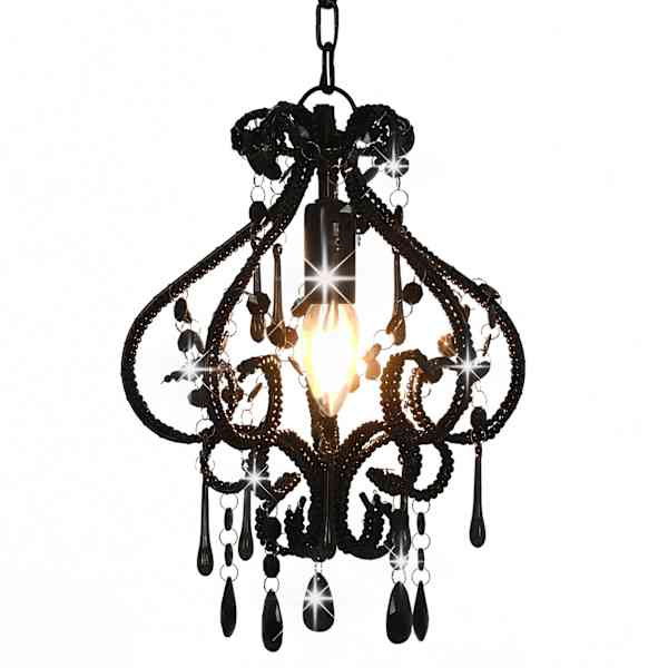 vidaXL laelamp helmestega must &uuml;mmargune E14