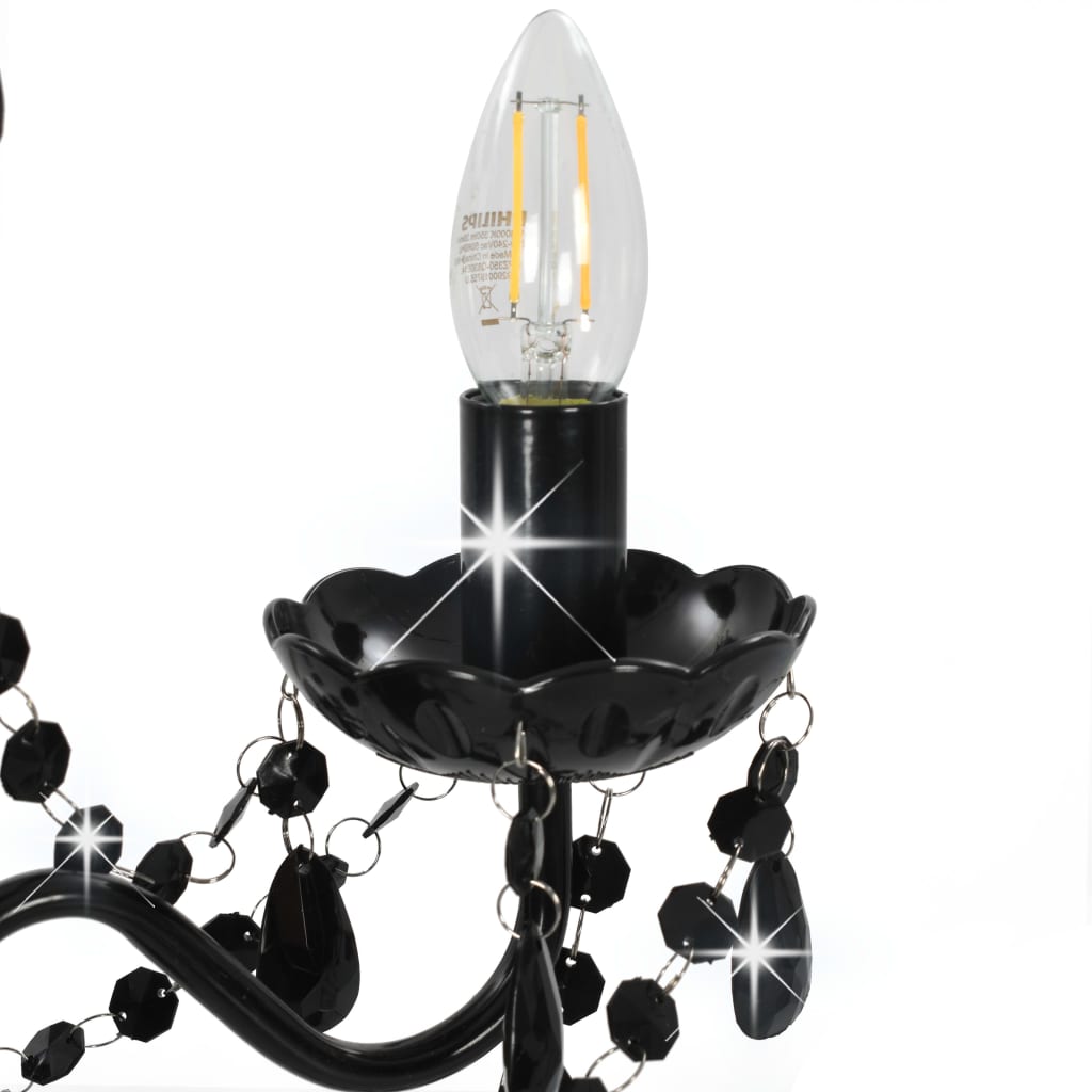 Lustre Avec Perles Noir Rond 3 X E14 VidaXL 15 width=274