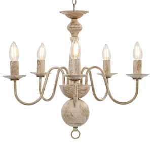 Lestenec antično bel 5 x E14 žarnice