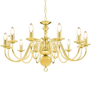 Lestenec zlat 12 x E14 žarnice