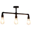 vidaXL laelamp, must, 3 x E27 pirni