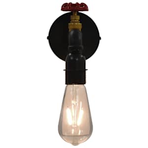 Nástěnná lampa design vodovodní kohoutek černá E27 - obrázek 3