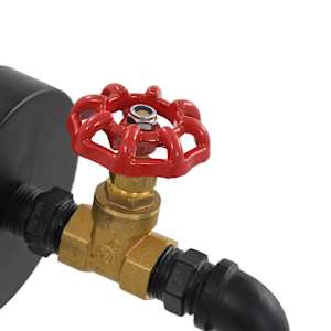 Nástěnná lampa design vodovodní kohoutek černá E27 - obrázek 5